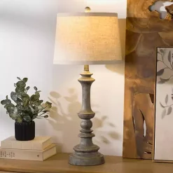 Kirklands Home Savannah Spindle Table Lamp Gray Online