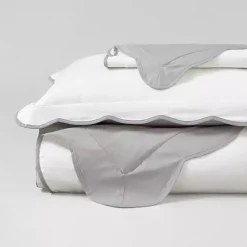Kirklands Home Gray Scallop Edge 3-pc. Full/Queen Duvet Cover Set Sale