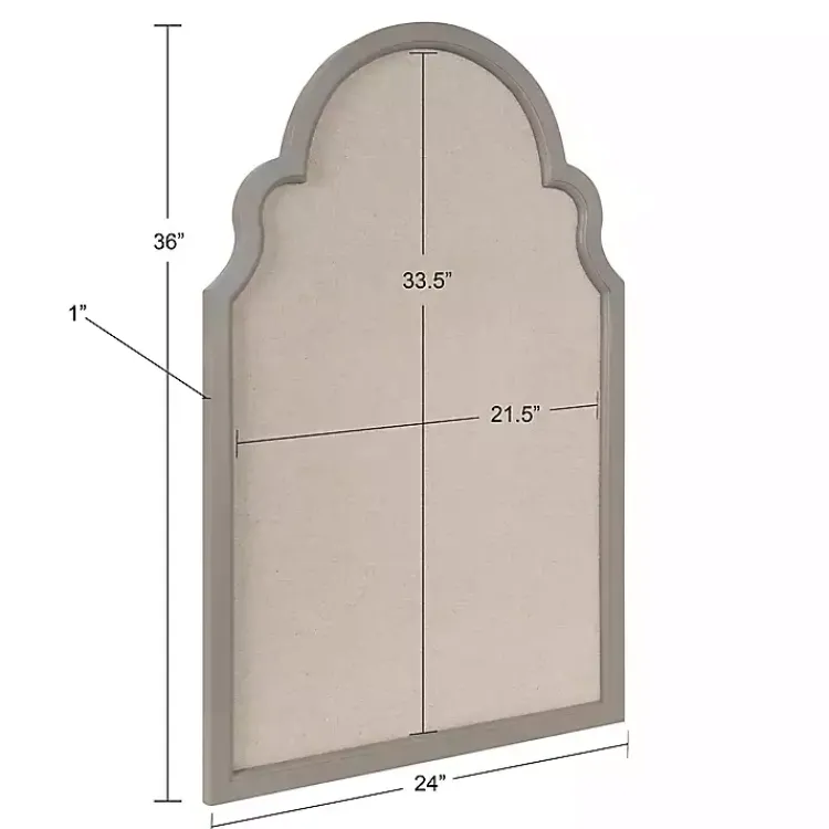 Memo & Chalkboards>Kirklands Home Scalloped Arch Fabric Pinboard Gray