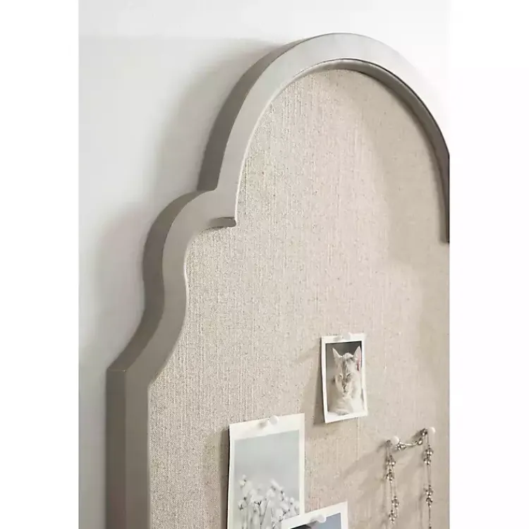 Memo & Chalkboards>Kirklands Home Scalloped Arch Fabric Pinboard Gray