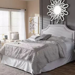 Kirklands Home Scalloped Corner Queen Headboard Gray Outlet