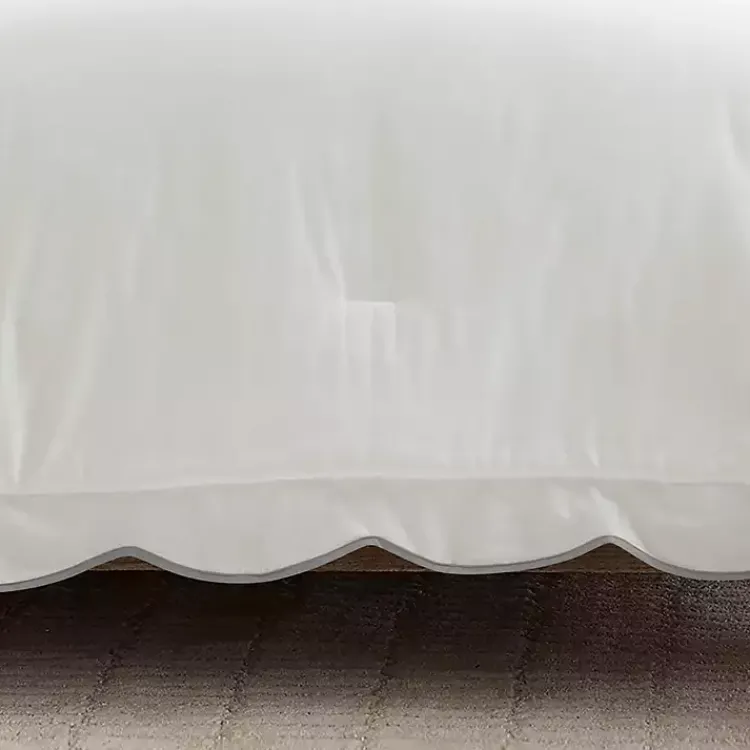 Kirklands Home Gray Scalloped Edge 3-pc. King Comforter Set Clearance