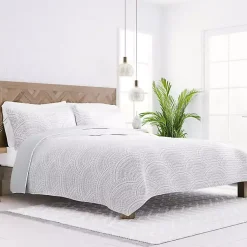 Kirklands Home Gray Scalloped Reversible 2-pc. Twin Quilt Set Hot