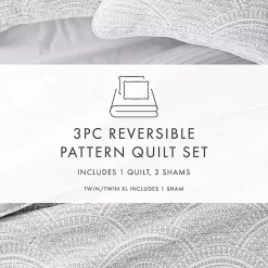 Kirklands Home Gray Scalloped Reversible 2-pc. Twin Quilt Set Hot