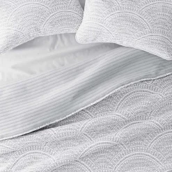 Kirklands Home Gray Scalloped Reversible 3-pc. Queen Quilt Set Discount