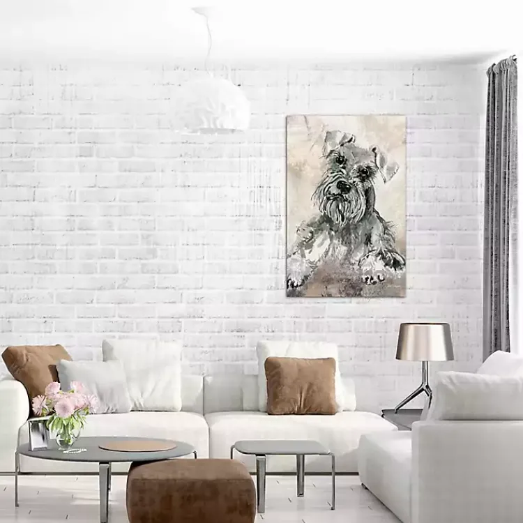 Kirklands Home Schnauzer Canvas Art Print Gray Online