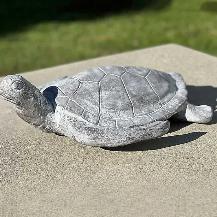 Kirklands Home Sea Turtle Outdoor Statue Gray New