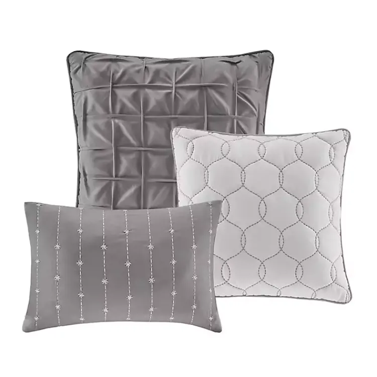 Kirklands Home Gray Seersucker 7-pc. King Comforter Set Best