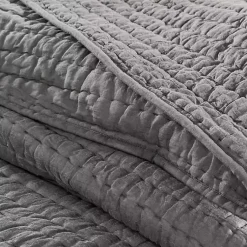 Kirklands Home Serene Quilted 3-pc. King Coverlet Set Gray Hot