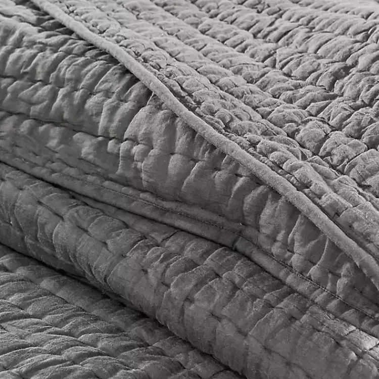 Kirklands Home Serene Quilted 3-pc. King Coverlet Set Gray Hot
