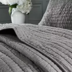 Kirklands Home Serene Quilted 3-pc. Queen Coverlet Set Gray Discount
