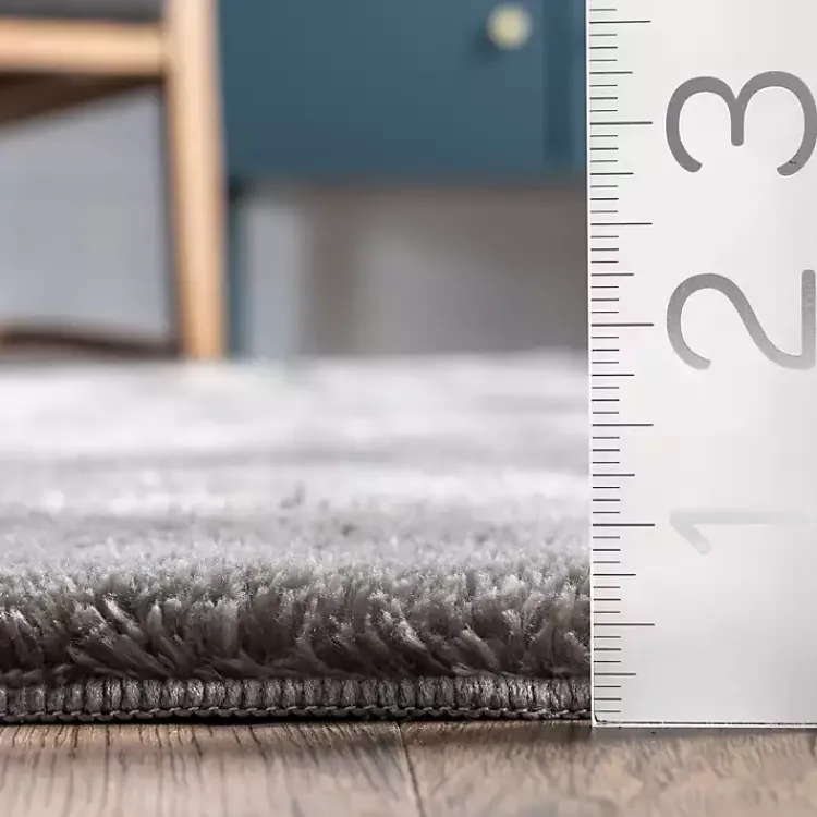 Kirklands Home Shag Washable Area Rug, 5x8 Gray Clearance