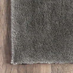 Kirklands Home Shag Washable Area Rug, 5x8 Gray Clearance