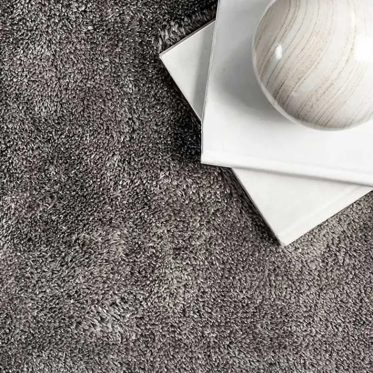 Kirklands Home Shag Washable Area Rug, 5x8 Gray Clearance