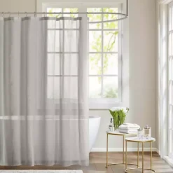 Kirklands Home Sheer Shower Curtain Gray