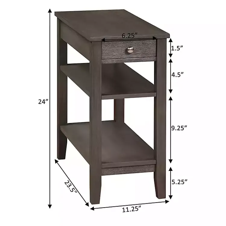 Kirklands Home 2-Shelf Charging Accent Table Gray Best