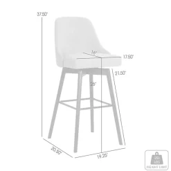 Kirklands Home Sicily Swivel Counter Stool Gray
