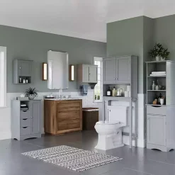 Kirklands Home Single Door 3-Drawer Cabinet Gray Discount