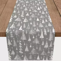 Christmas Dining & Entertaining>Kirklands Home Gray Sketched Trees Table Runner, 72 in.