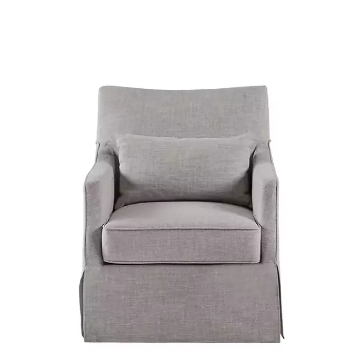 Kirklands Home Skirted Swivel Martha Stewart Accent Chair Gray Clearance