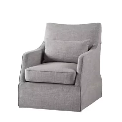 Kirklands Home Skirted Swivel Martha Stewart Accent Chair Gray Clearance