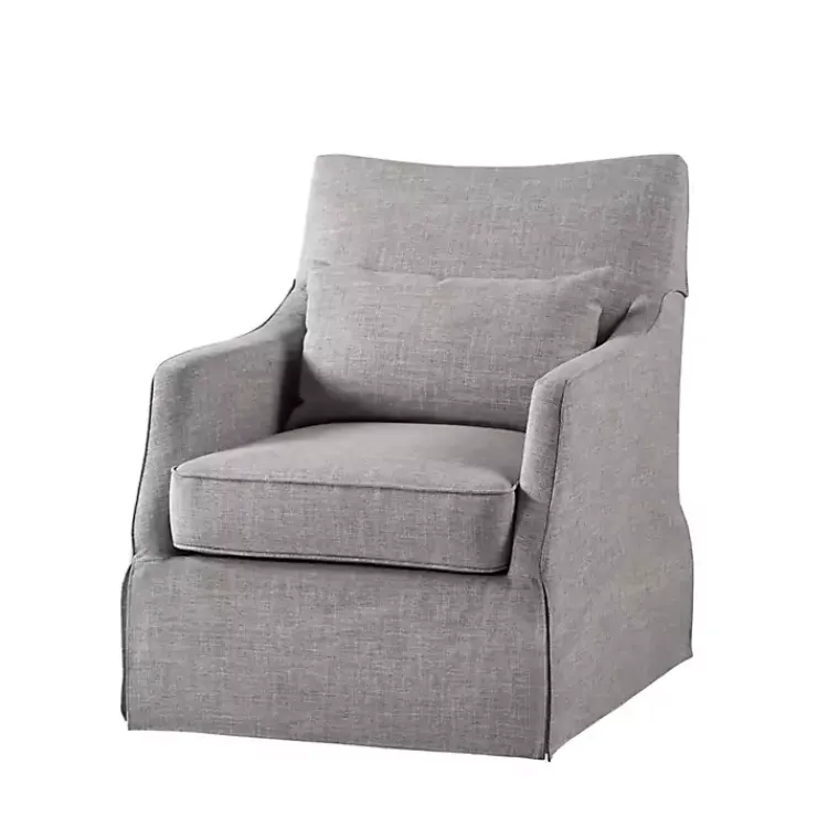 Kirklands Home Skirted Swivel Martha Stewart Accent Chair Gray Clearance