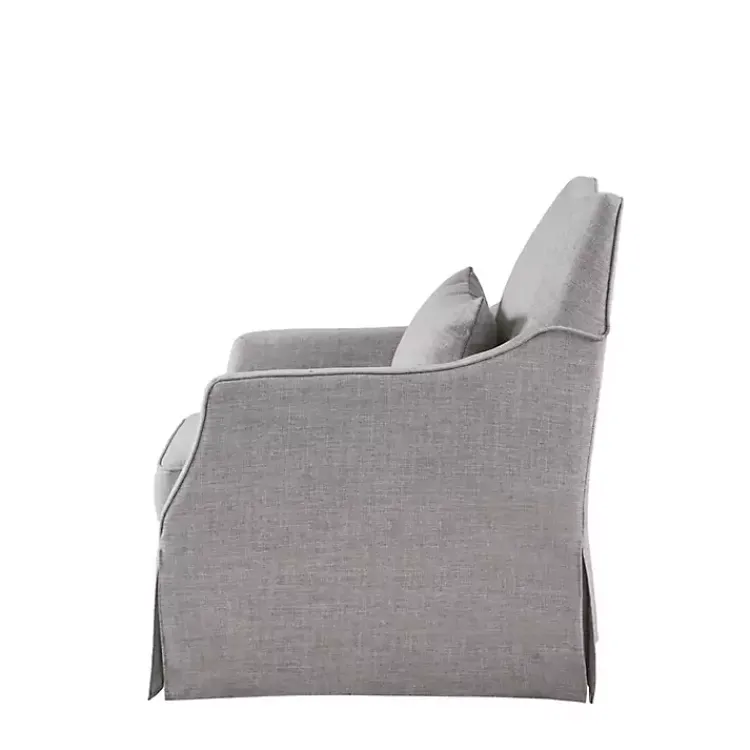 Kirklands Home Skirted Swivel Martha Stewart Accent Chair Gray Clearance
