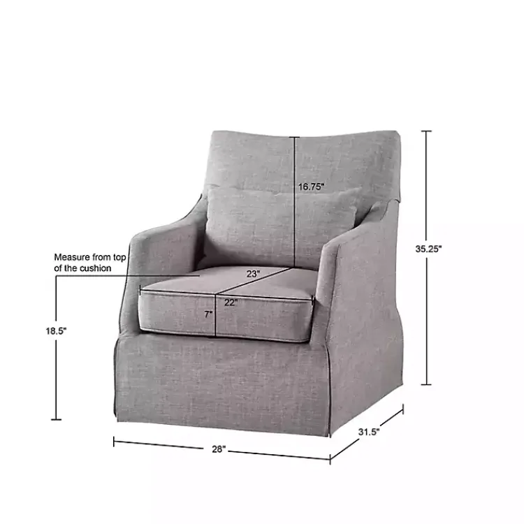 Kirklands Home Skirted Swivel Martha Stewart Accent Chair Gray Clearance