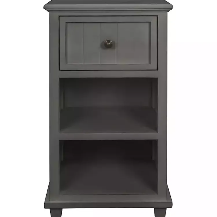 Kirklands Home Slim Wooden 2-Shelf Side Table Gray Online