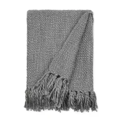 Blankets & Throws>Kirklands Home Slubbed Yarn Throw Gray