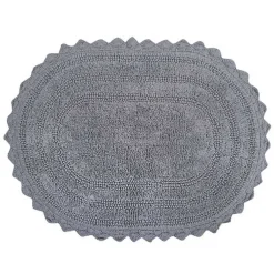 Kirklands Home Small Crochet Oval Bath Mat Gray Sale