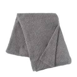 Blankets & Throws>Kirklands Home Soft Knitted Throw Gray