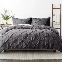 Kirklands Home Soft Pinched 3-pc. King Duvet Cover Set Gray