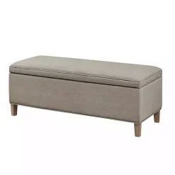Kirklands Home Soft-Close Storage Bench Gray New