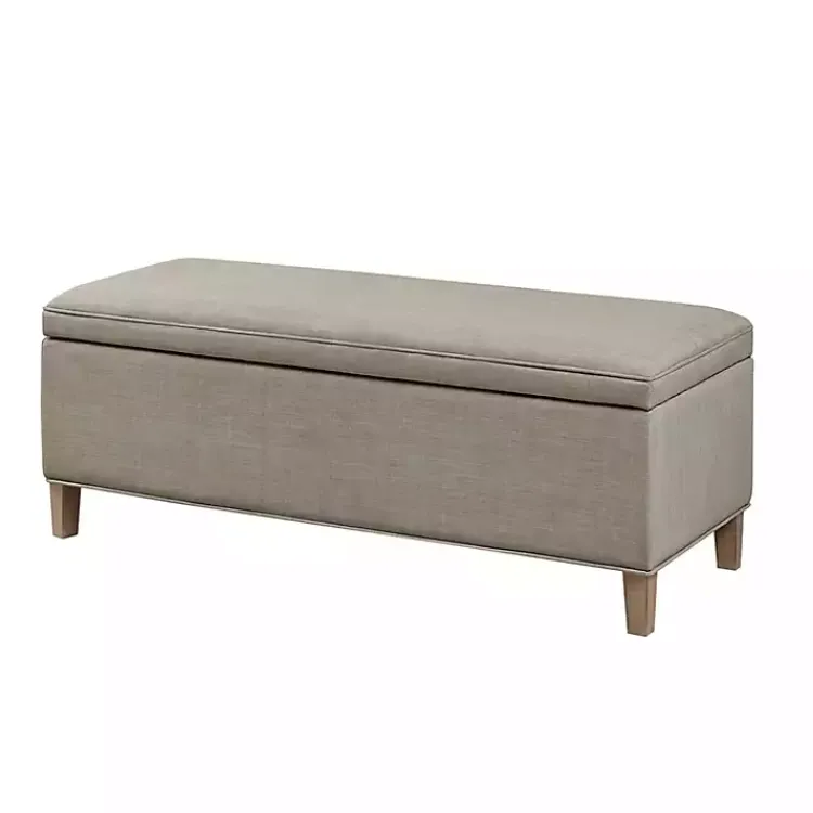 Kirklands Home Soft-Close Storage Bench Gray New