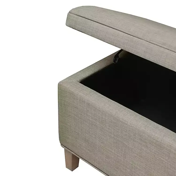 Kirklands Home Soft-Close Storage Bench Gray New