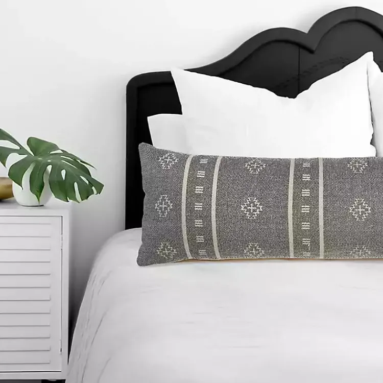 Pillows>Kirklands Home Southwestern Geo Lumbar Pillow Gray