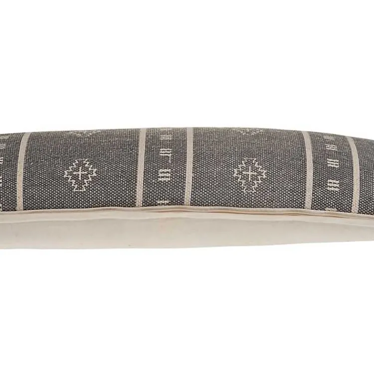 Pillows>Kirklands Home Southwestern Geo Lumbar Pillow Gray