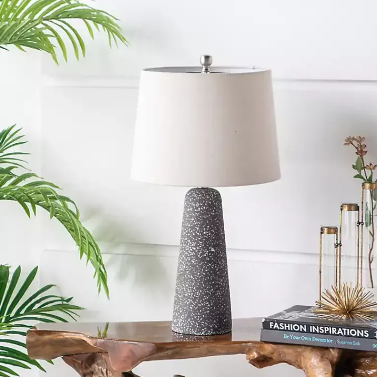 Kirklands Home Gray Speckled Stone Table Lamp Tan Discount