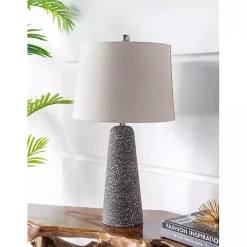 Kirklands Home Gray Speckled Stone Table Lamp Tan Discount