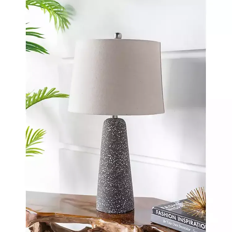 Kirklands Home Gray Speckled Stone Table Lamp Tan Discount