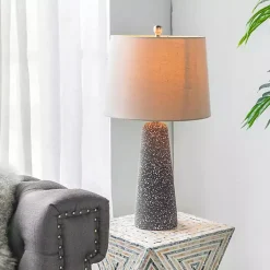 Kirklands Home Gray Speckled Stone Table Lamp Tan Discount