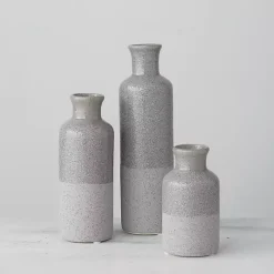Vases>Kirklands Home Speckled Vases, Set of 3 Gray