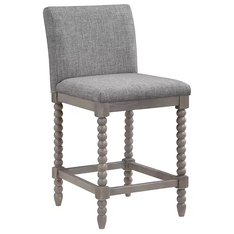 Kirklands Home Spindle Legs Counter Stool Gray Outlet