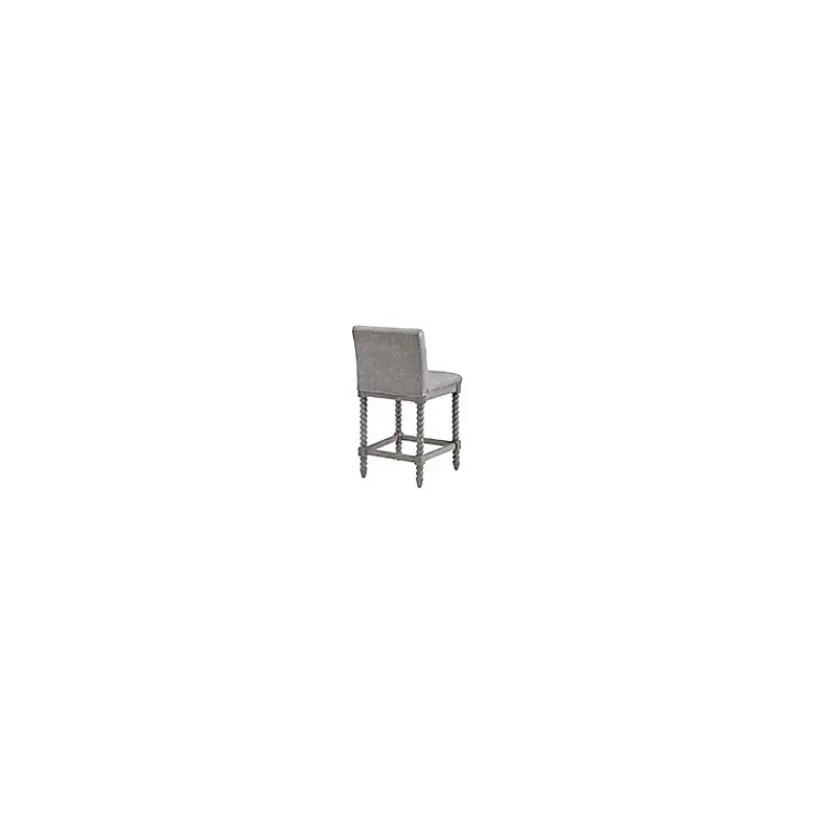 Kirklands Home Spindle Legs Counter Stool Gray Outlet