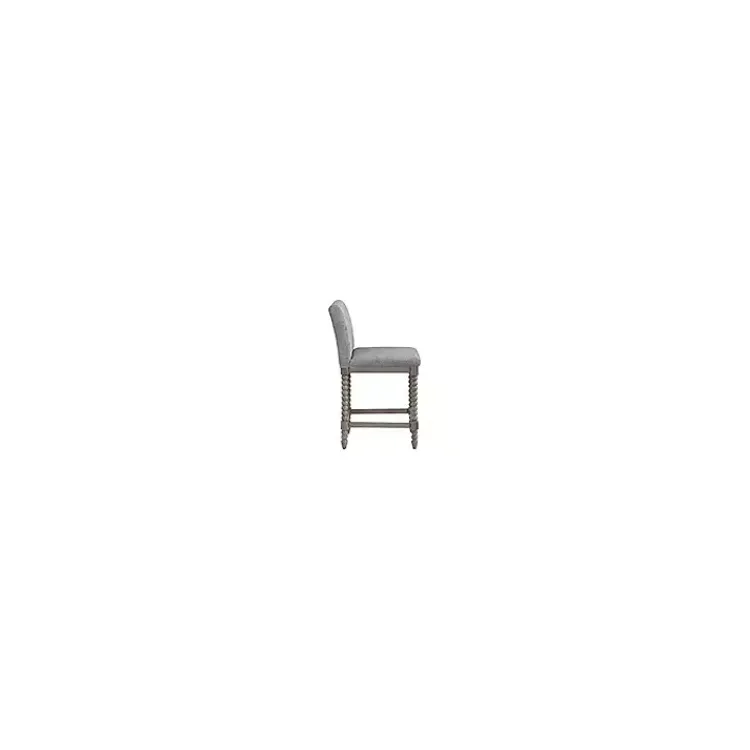 Kirklands Home Spindle Legs Counter Stool Gray Outlet