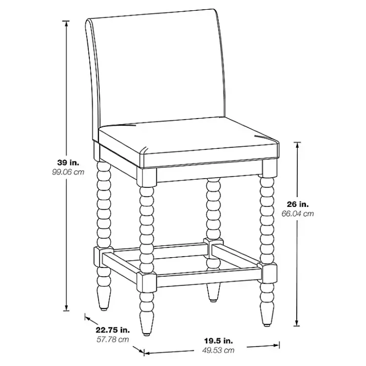 Kirklands Home Spindle Legs Counter Stool Gray Outlet