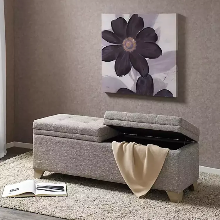 Kirklands Home Split Seat Jackson Storage Bench Gray Sale