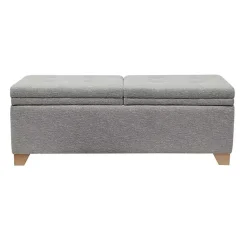 Kirklands Home Split Seat Jackson Storage Bench Gray Sale