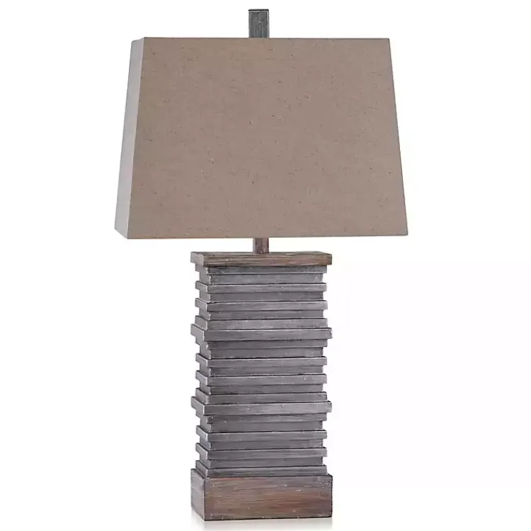 Kirklands Home Stacked Plates Table Lamp Gray Online